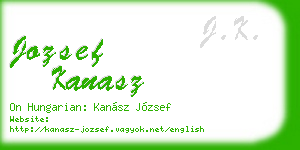 jozsef kanasz business card